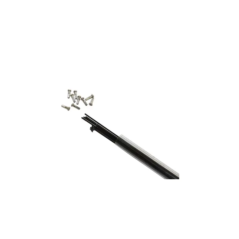 Rayon de vÃ©lo 2mm en inox Ã  tÃªte coudÃ©e avec Ã©crou noir (tube de