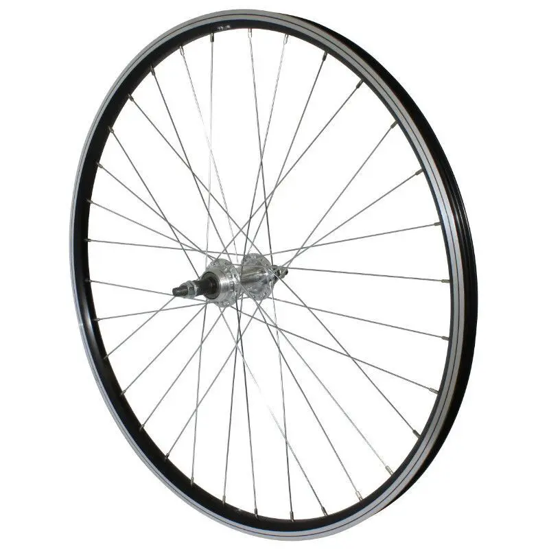 Velo Store - UK Double wall aluminium rear wheel with aluminium free wheel hub and solid axle P2R | Extra 10% off with Subscription, Postage £16.79 to UK Fedex.