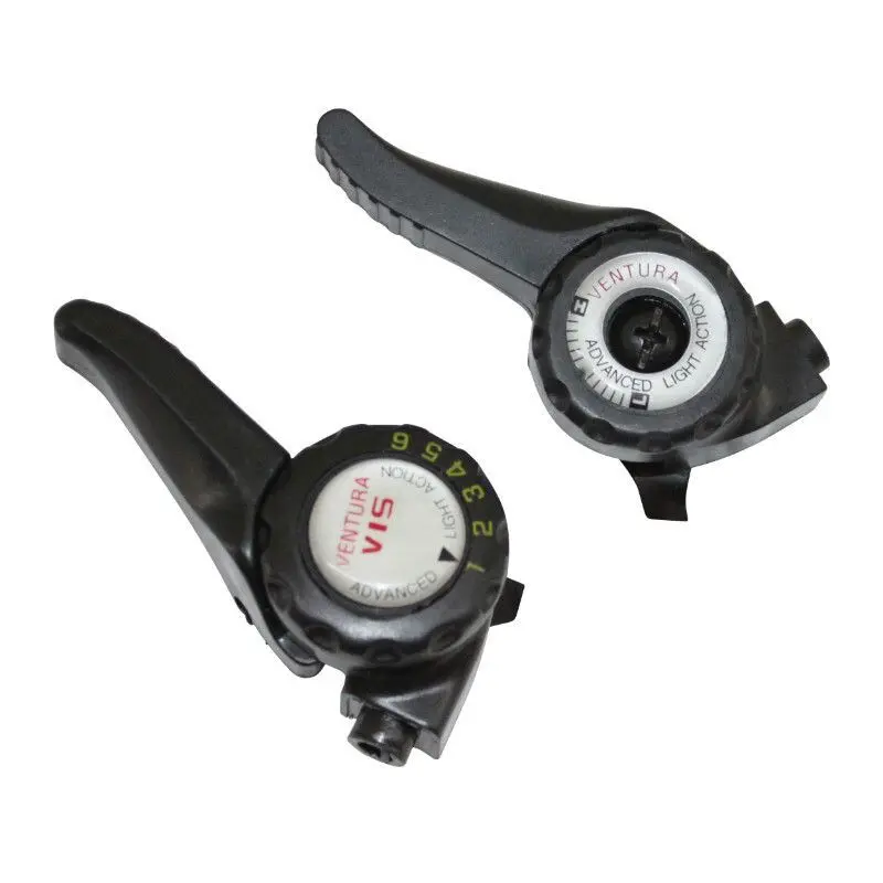 Image of Ein Paar MTB-Fahrrad-Schalthebel mit Schelle am Lenker P2R Indexe