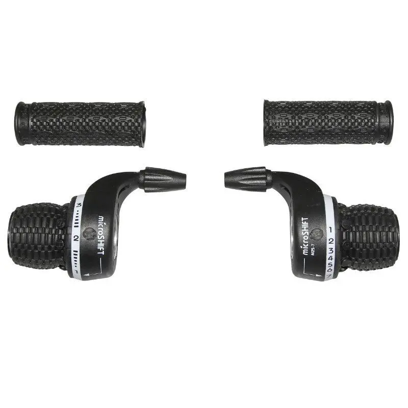 Image of Fahrrad-Mountainbike-Schalthebel mit zwei Beschichtungen - Drehgriff P2R Indexe Type Gripshift 7 V