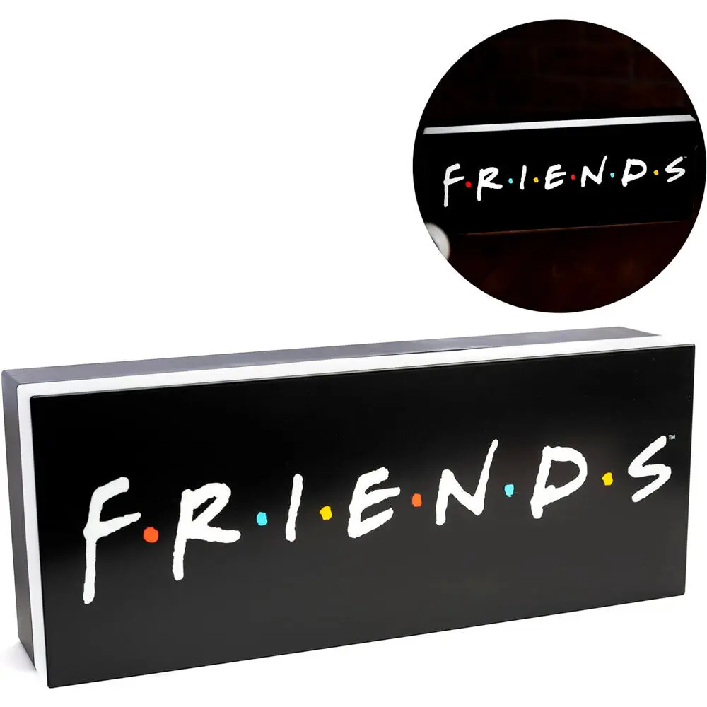 5055964774905 - Paladone - Friends Neon Licht Logo Schriftzug schwarz multicolor mit Wandhalterung usb Stromkabel