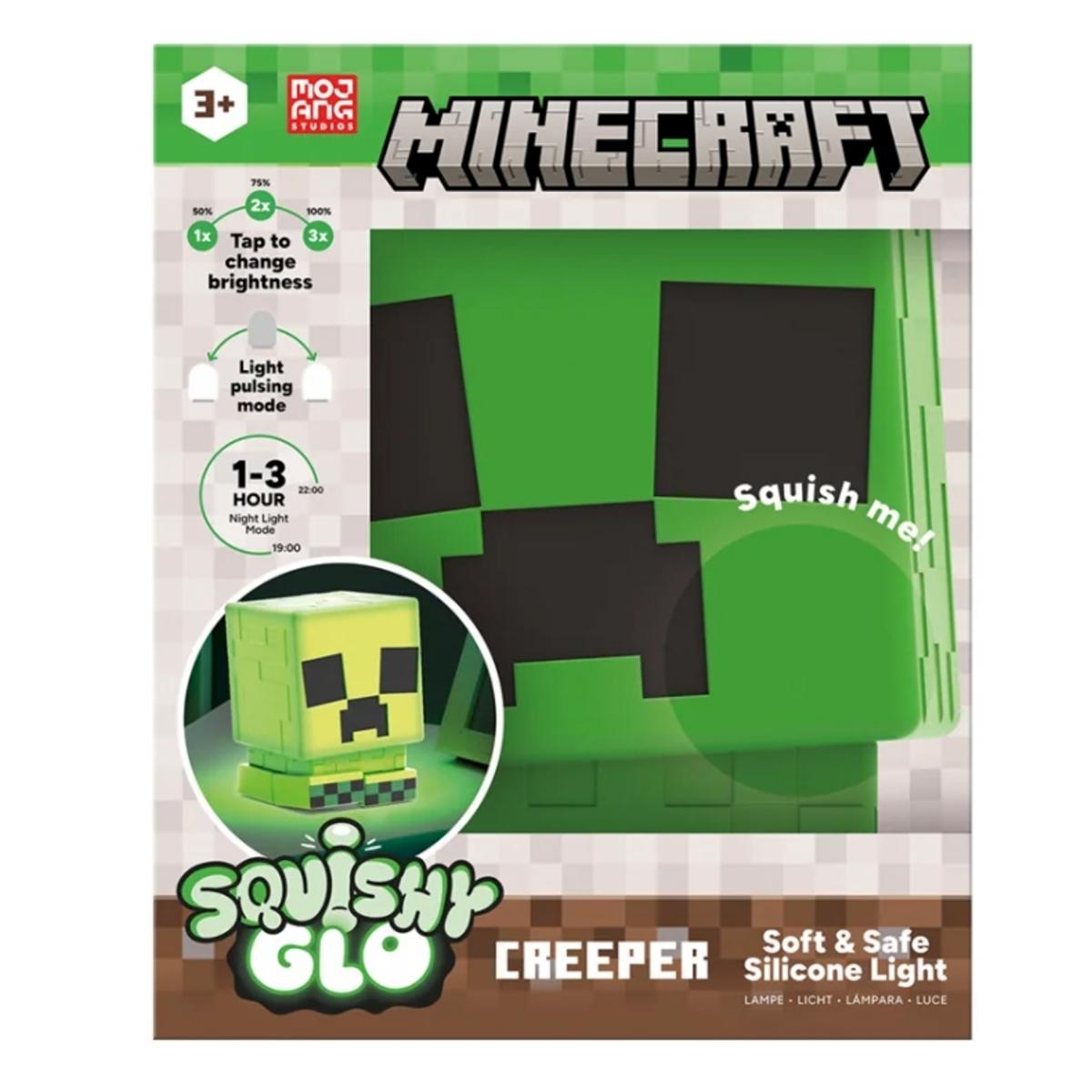 5056577757651 - Paladone Minecraft Creeper SquishyGlo Silicone Light Rechargeable