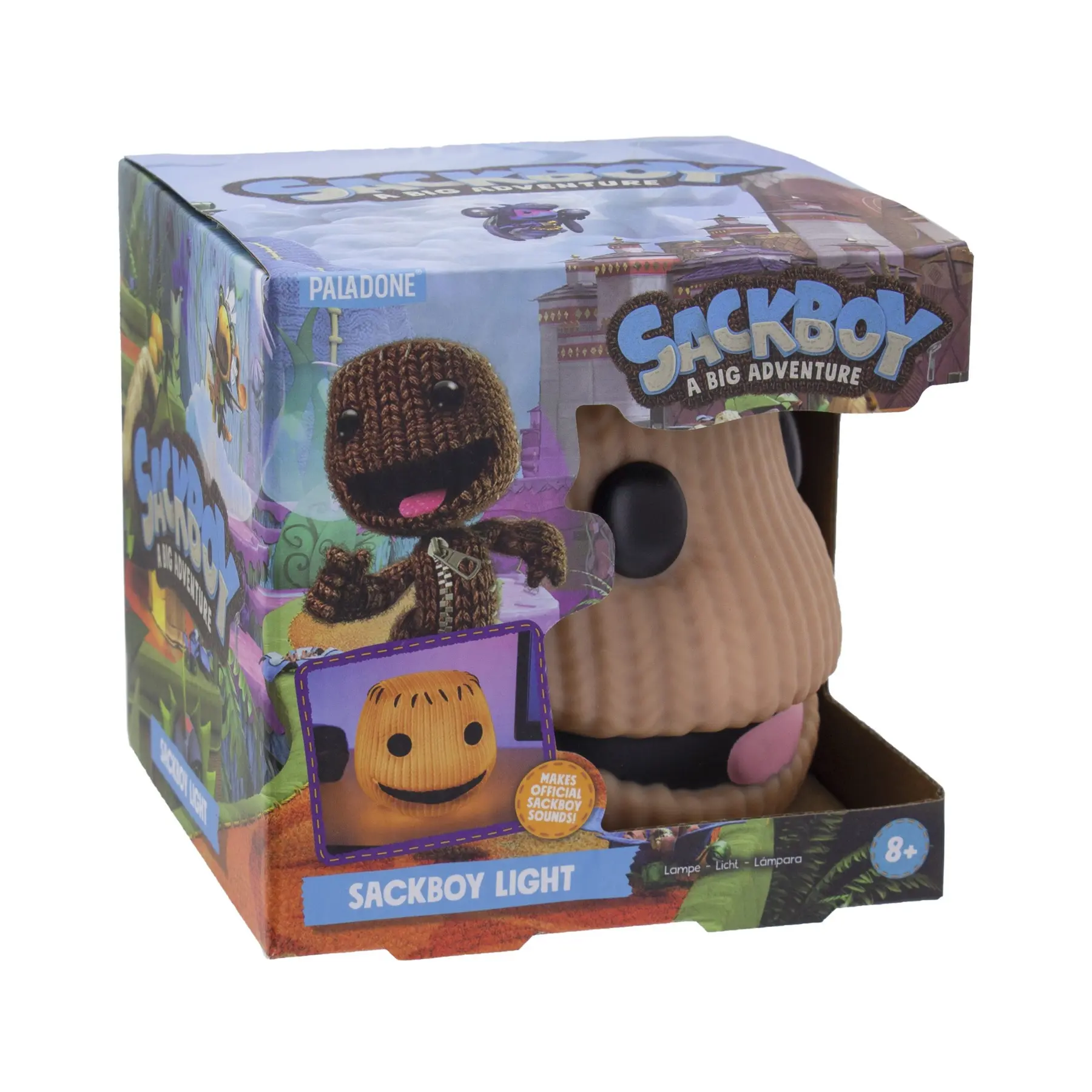 5055964771935 - Paladone - Little Big Planet Sackboy Lampe mit Sound Big Adventure braun schwarz 100 % Kunststoff im Geschenkkarton
