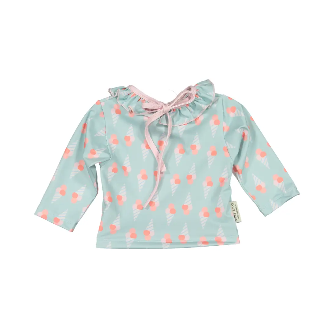 Baby Girl Bikini Top Paper Boat Ice Cream Dream