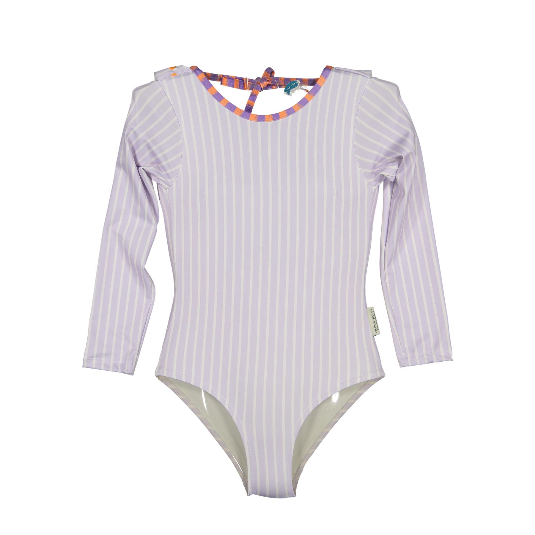 5600854693349 - Einteiliger Badeanzug mit langen Ärmeln für Mädchen Baby Lavander Cherry