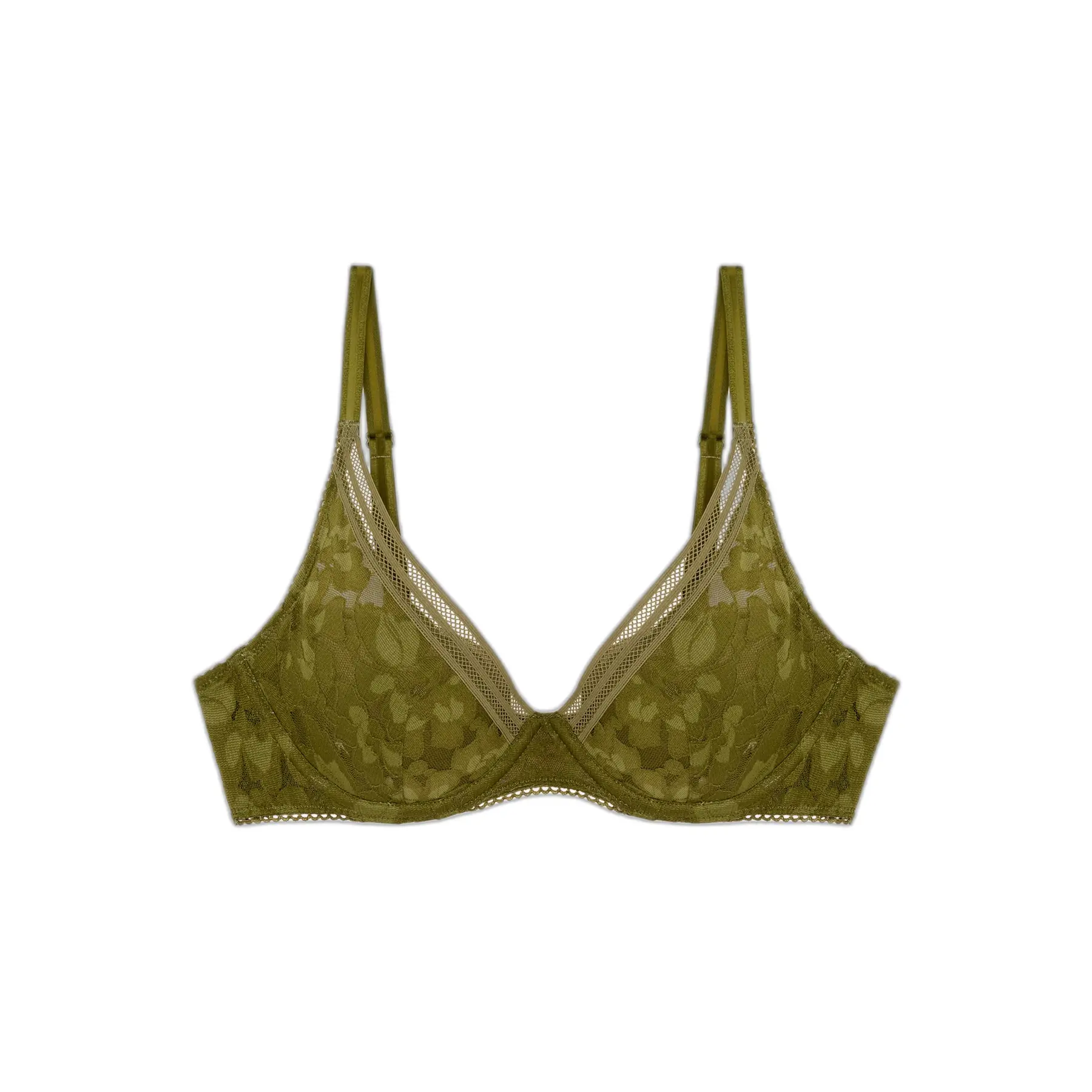 3106431104830 - Damen gepolsterter Bikini-BH mit tiefem Ausschnitt Gardenia