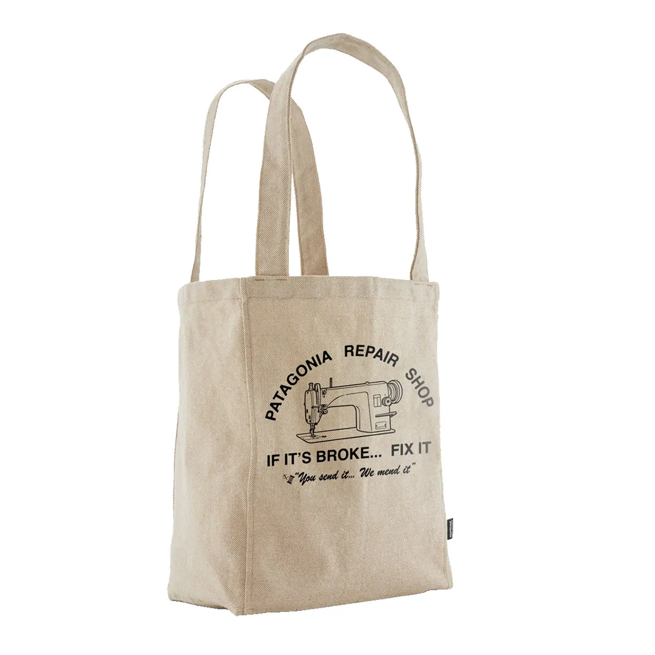 Patagonia Unisex Beige Recycled Tote Bag Repair Shop