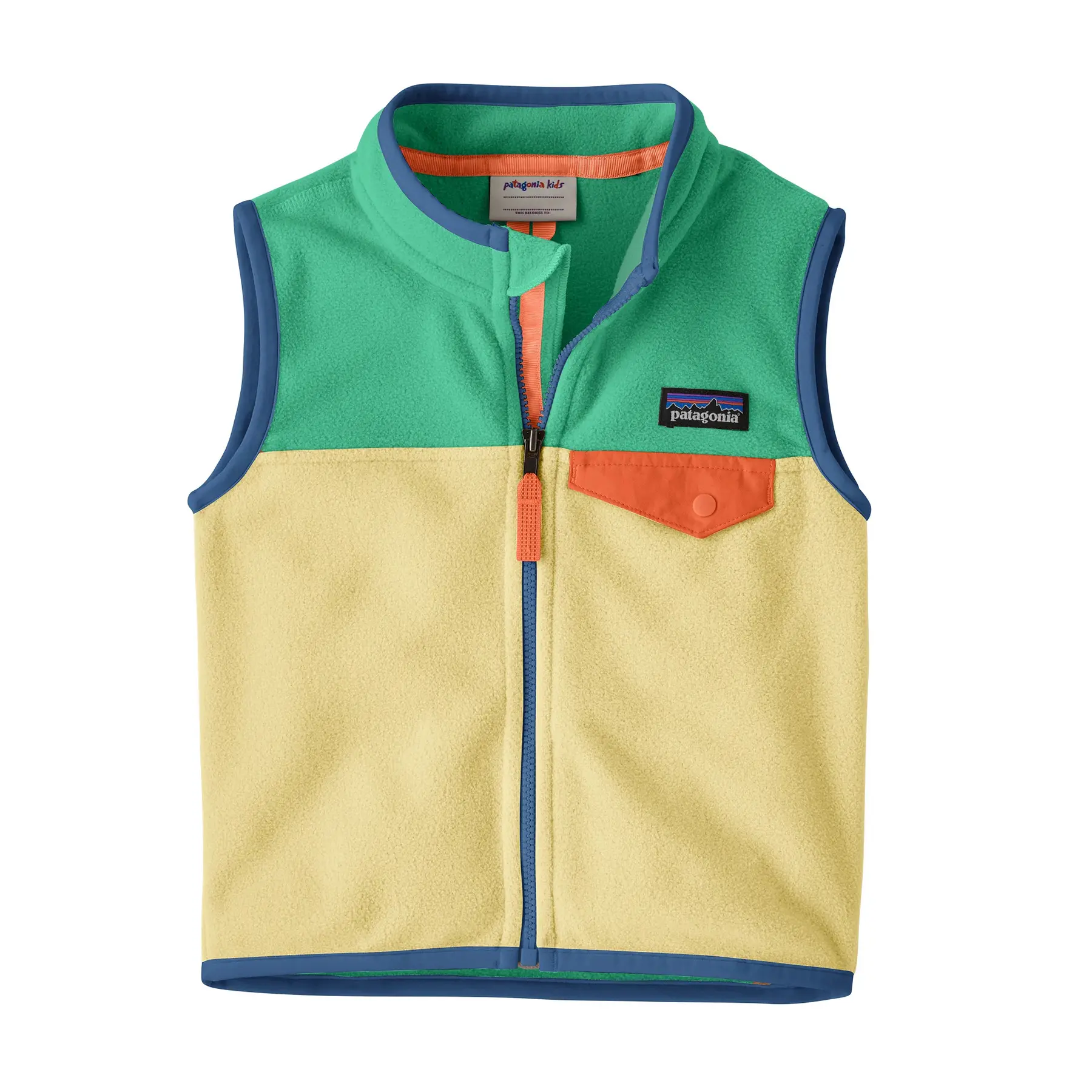 Patagonia Unisex Infant Jaune Baby Vest Micro D Snap-T