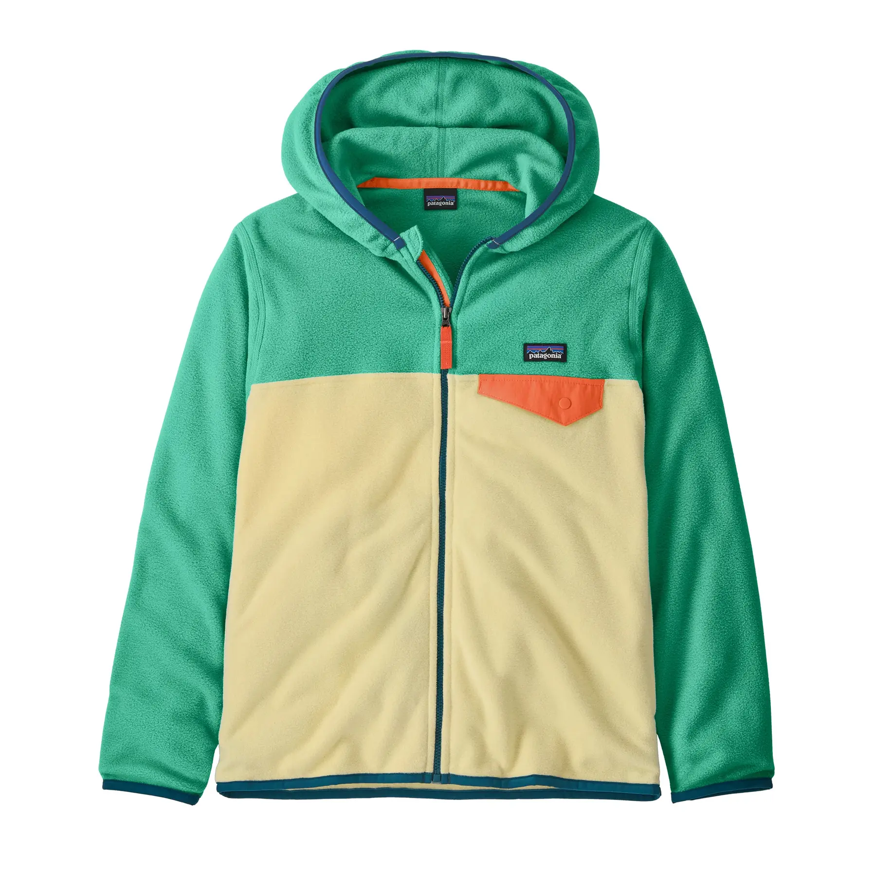 Patagonia Jaune Children's Hooded Fleece Micro D Snap-T