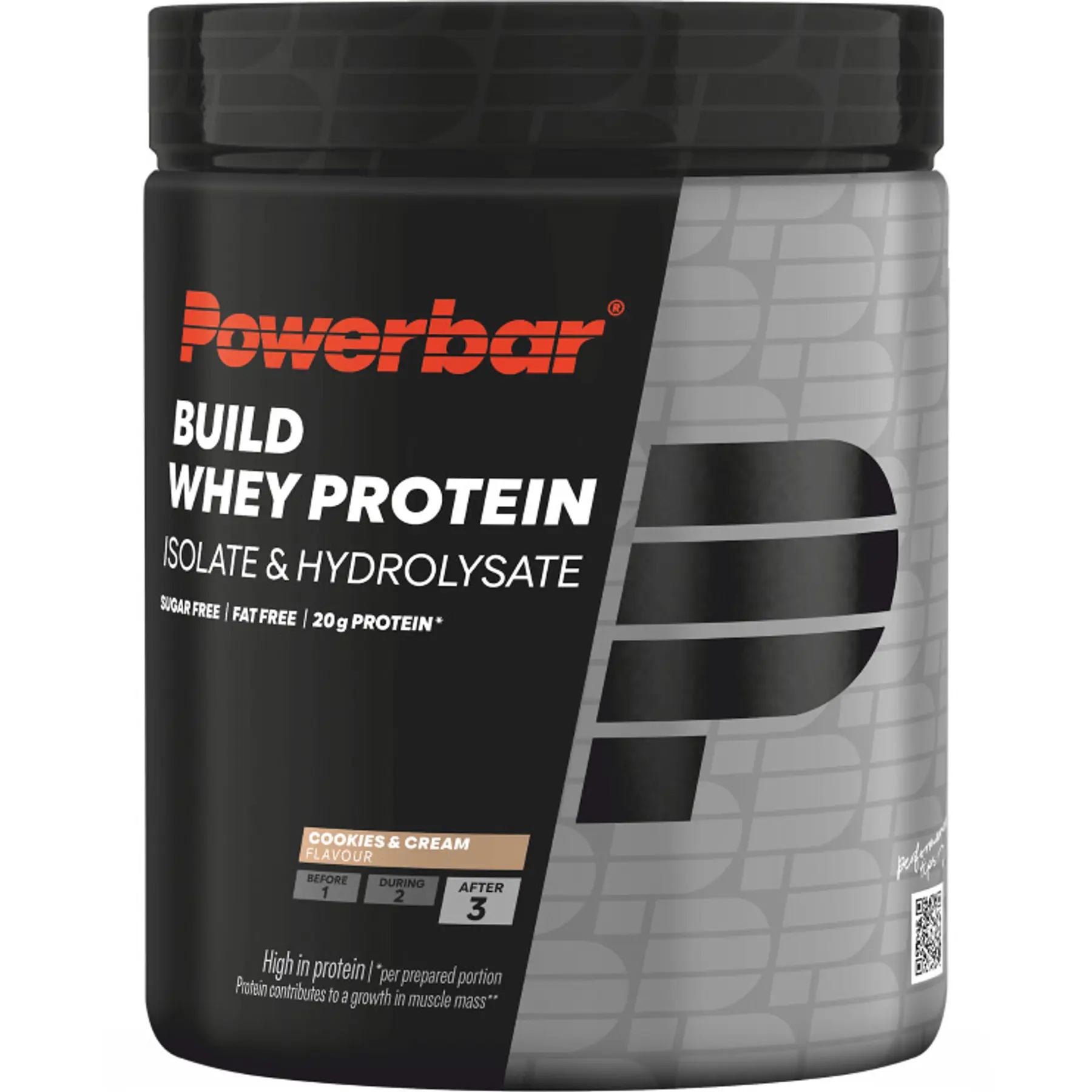 Powerbar Unisex Noir Protein Isolate & Hydrolysate Cookies And Cream Build Whey