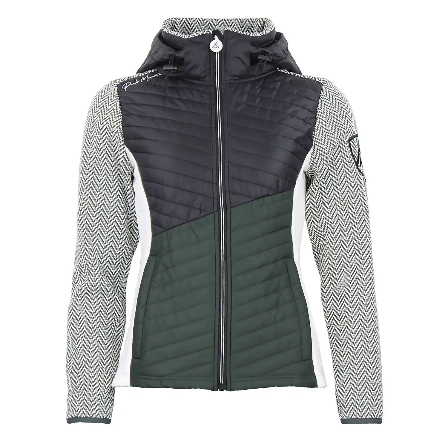 Fleece-Jacke mit abnehmbarem Kapuze und gesteppten Einsätzen für Damen Peak Mountain Amir