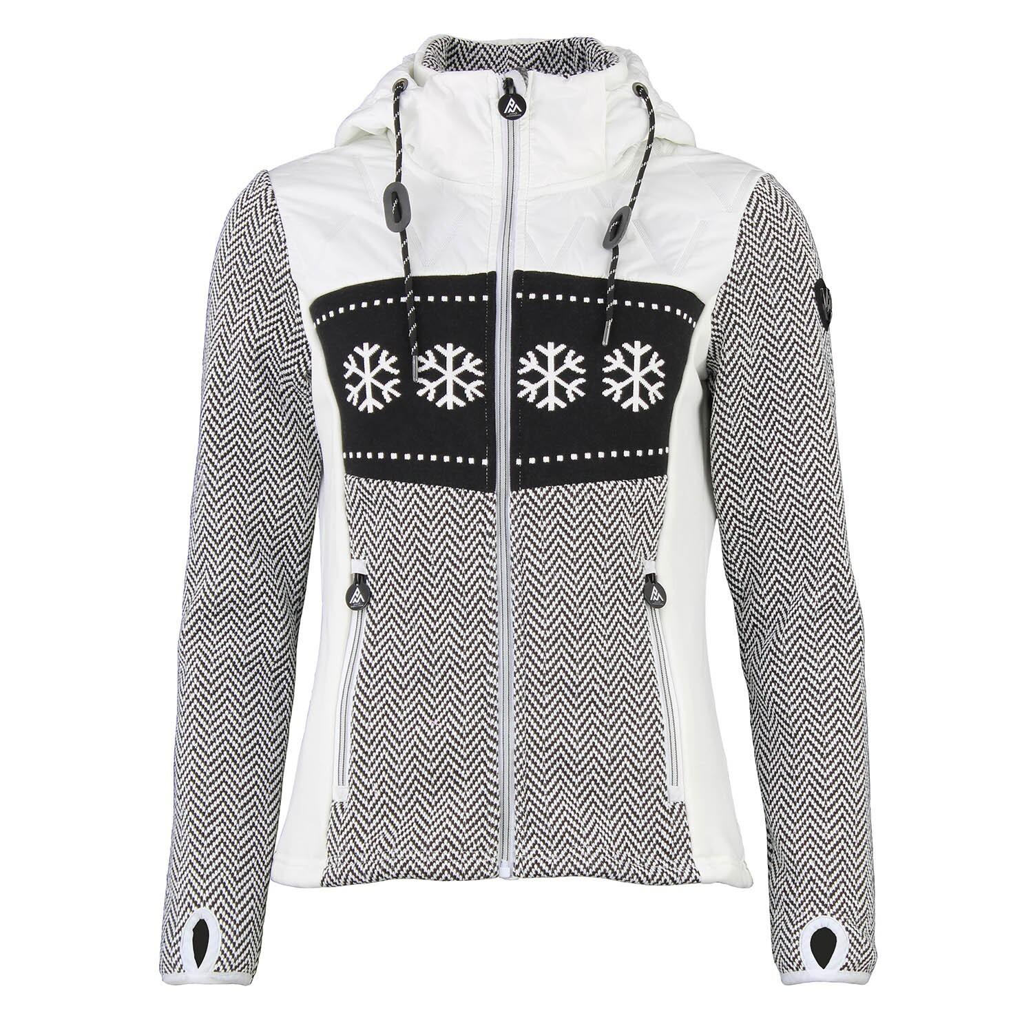 3430890080795 - Zipper Hoodie aus zwei Materialien für Damen Peak Mountain