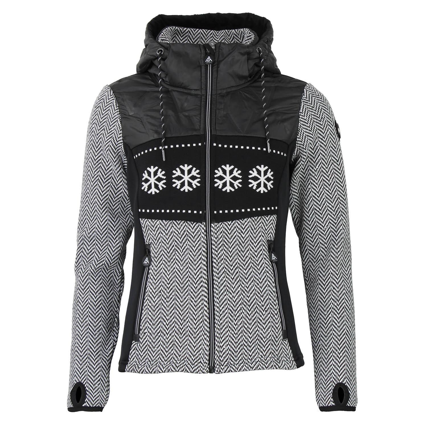 3430890080856 - Zipper Hoodie aus zwei Materialien für Damen Peak Mountain