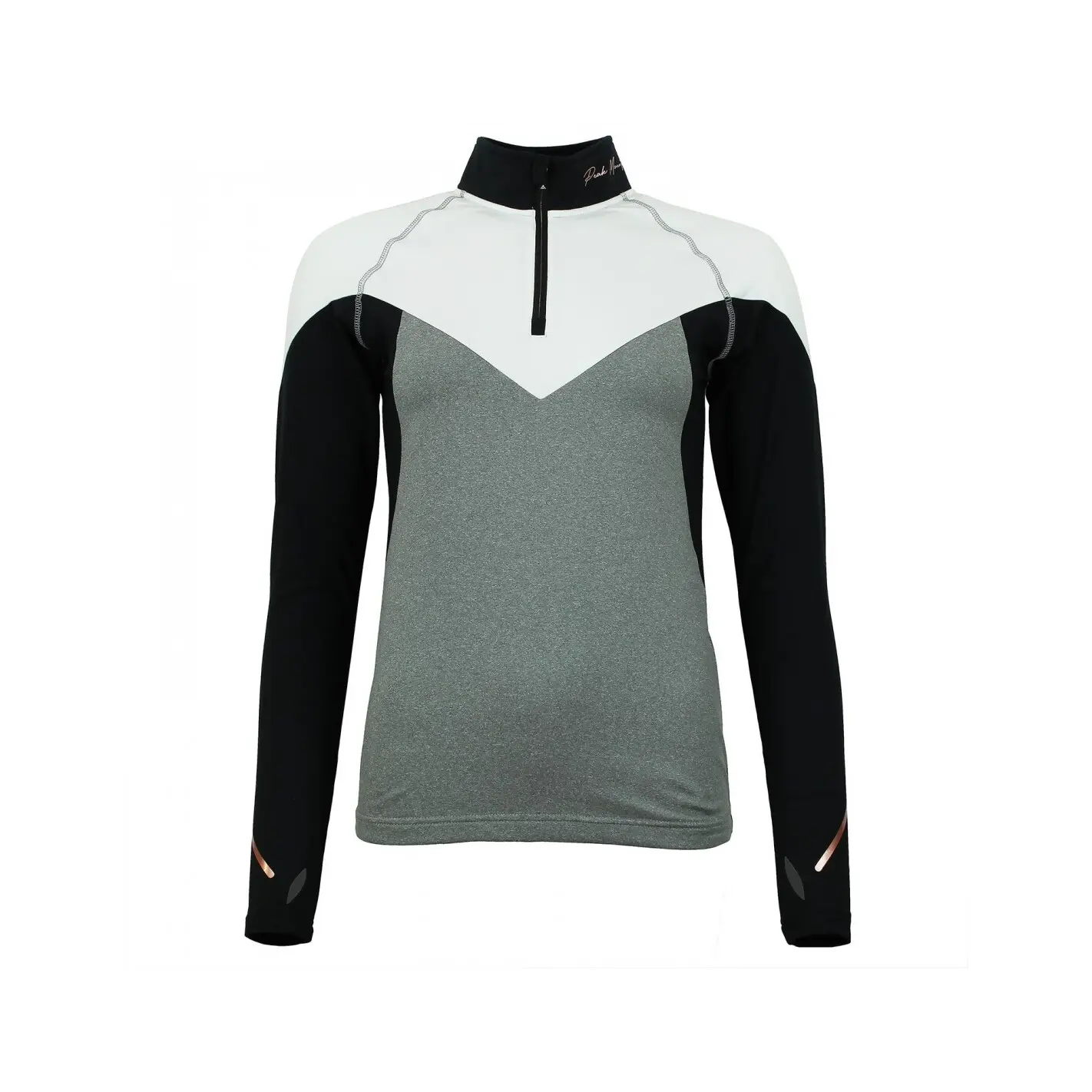 Women's 1st skin t-shirt with zip Peak Mountain