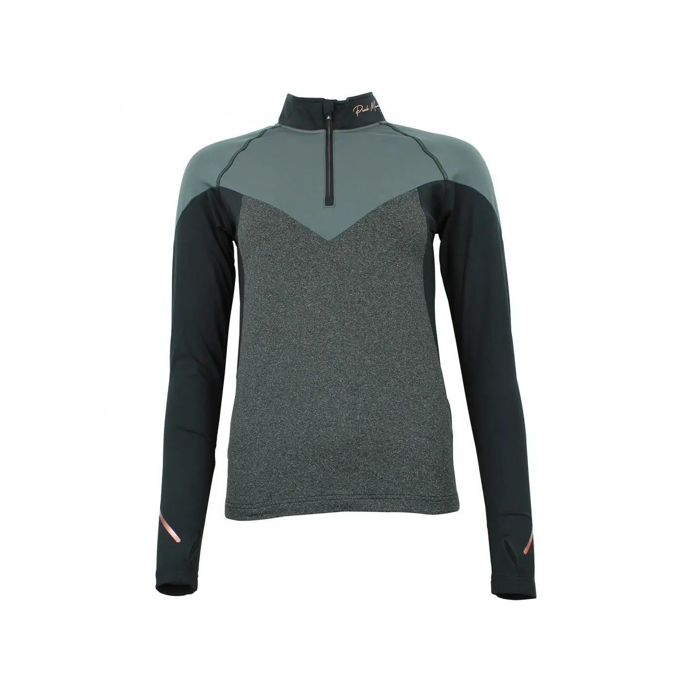 Women's 1st skin t-shirt with zip Peak Mountain