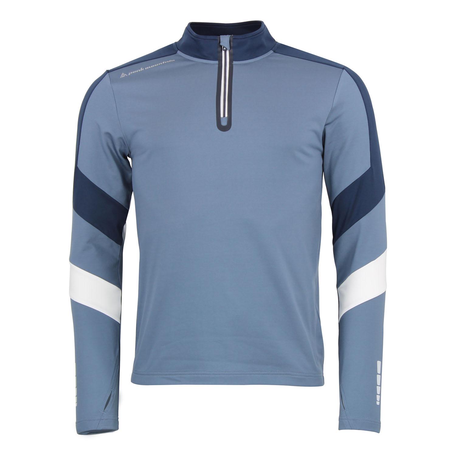 Maglia a compressione con zip e maniche lunghe Peak Mountain Caspiro