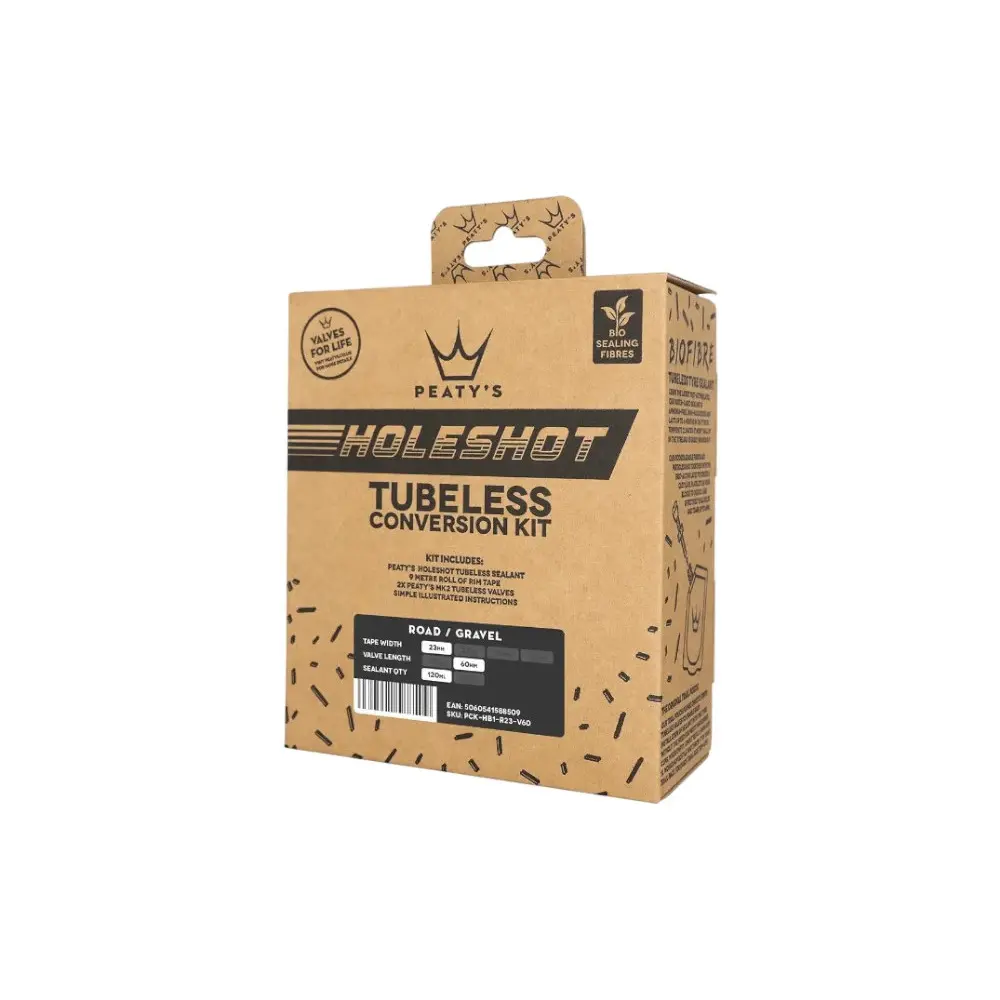 Velo Store - UK Conversion kit for tubeless wheel with 60mm valve Peaty's | Extra 10% off with Subscription, Postage £16.79 to UK Fedex.