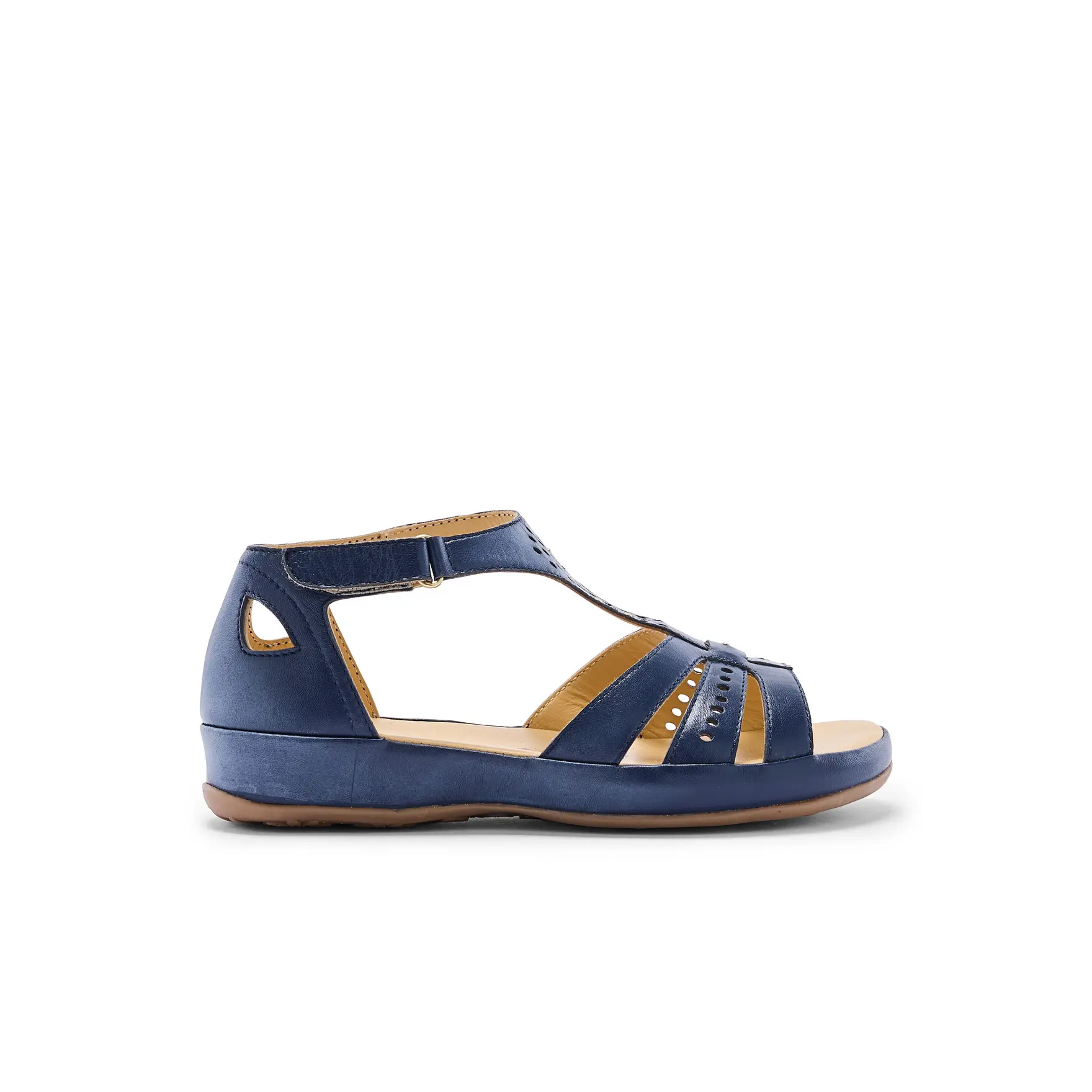 Leather open-toe sandals for women PÃ©diconfort