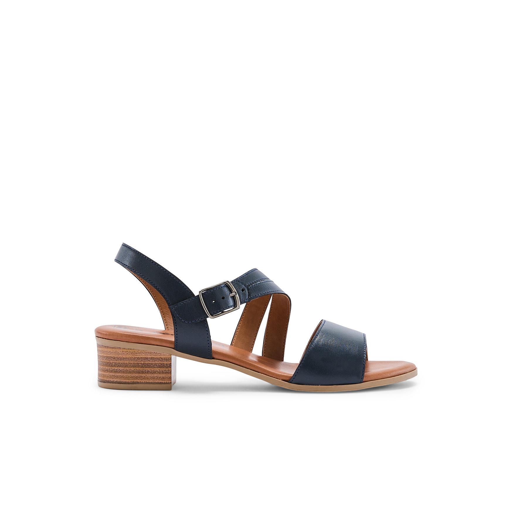 Sandali in pelle con suola aerea donna