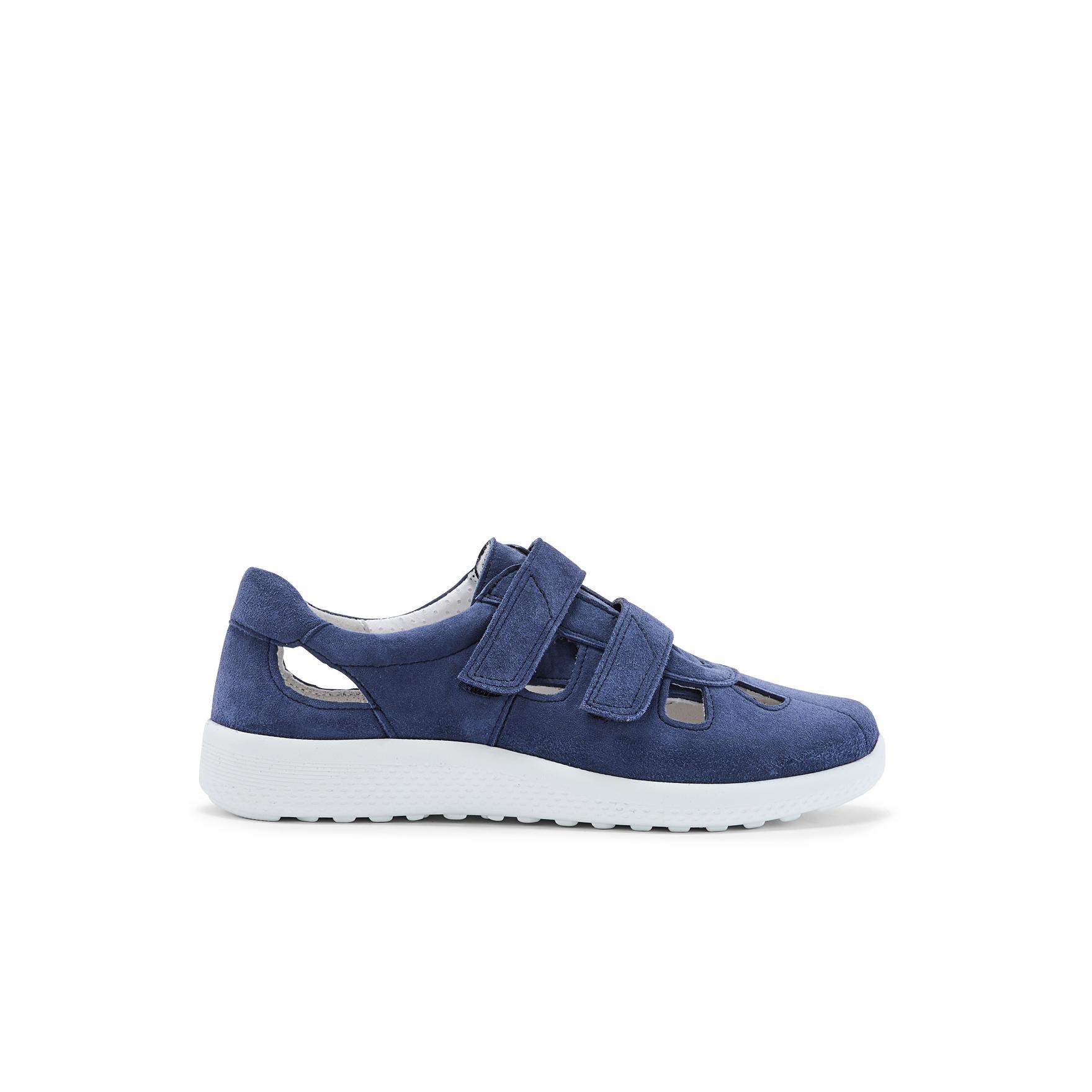 Sneakers extra large in pelle traforata donna