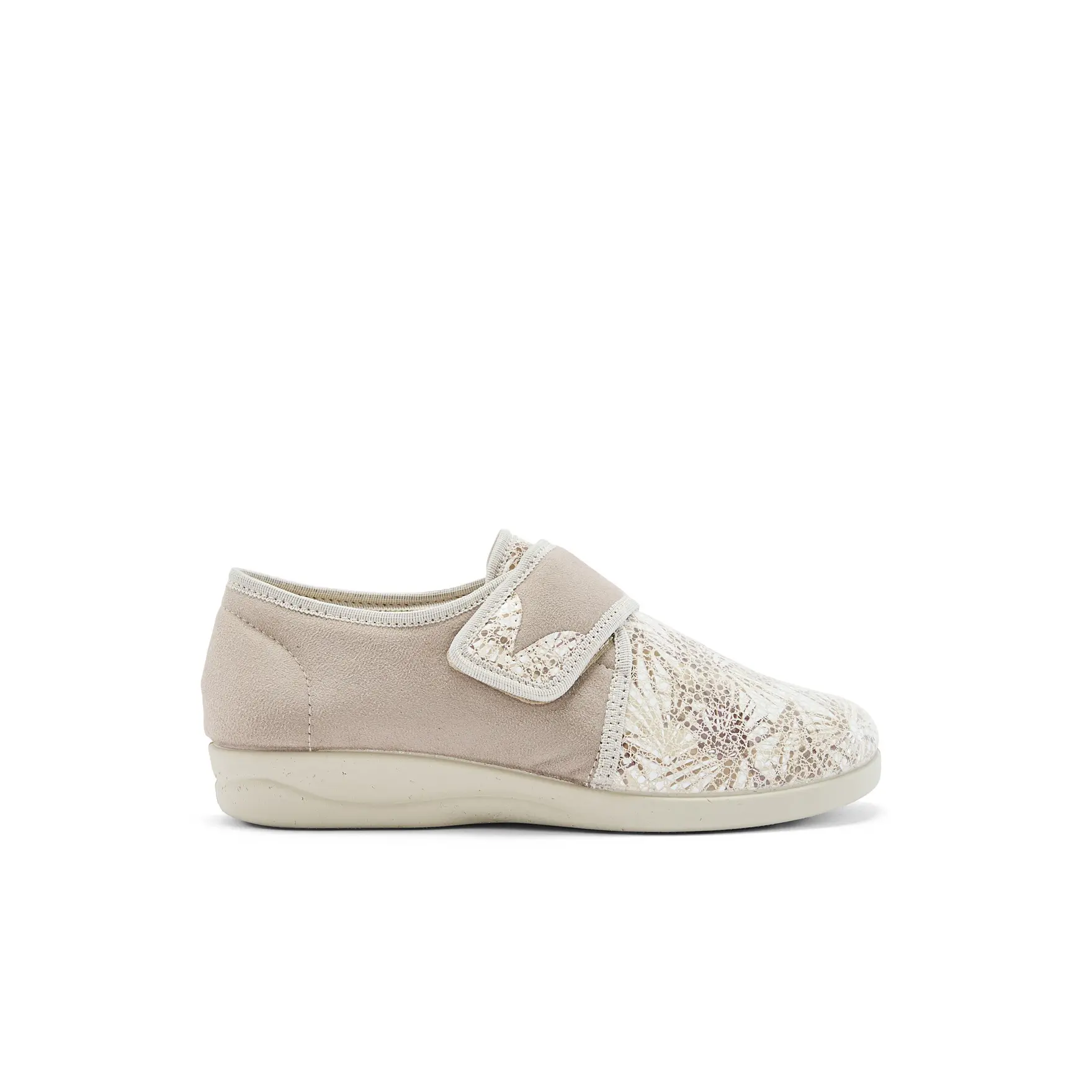 Derbie in Tessuto Elastico con Velcro Donna