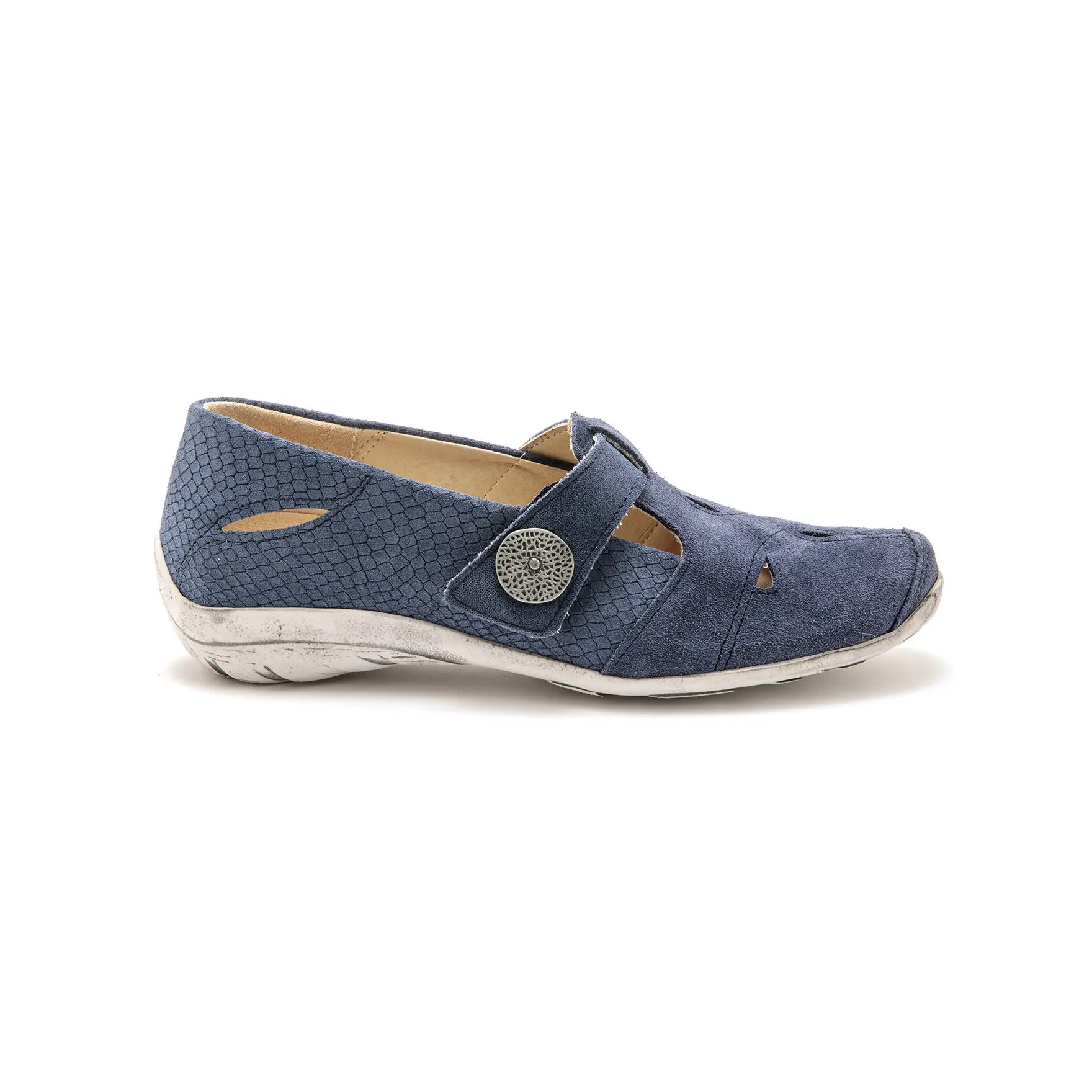 Women's fancy Mary Jane ballet flats with Velcro Pédiconfort