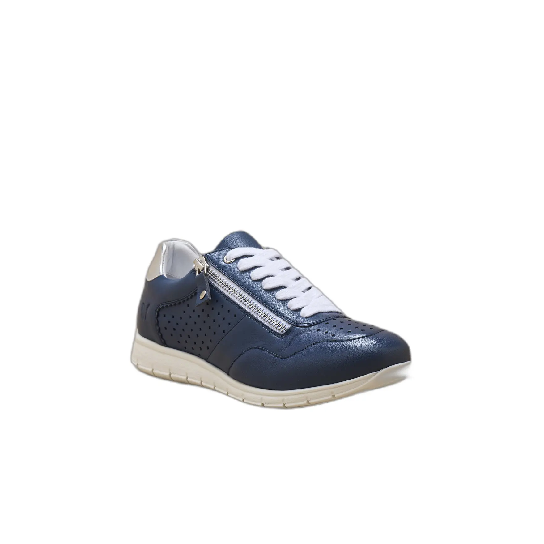 Leather sneakers with removable air sole for women Pédiconfort
