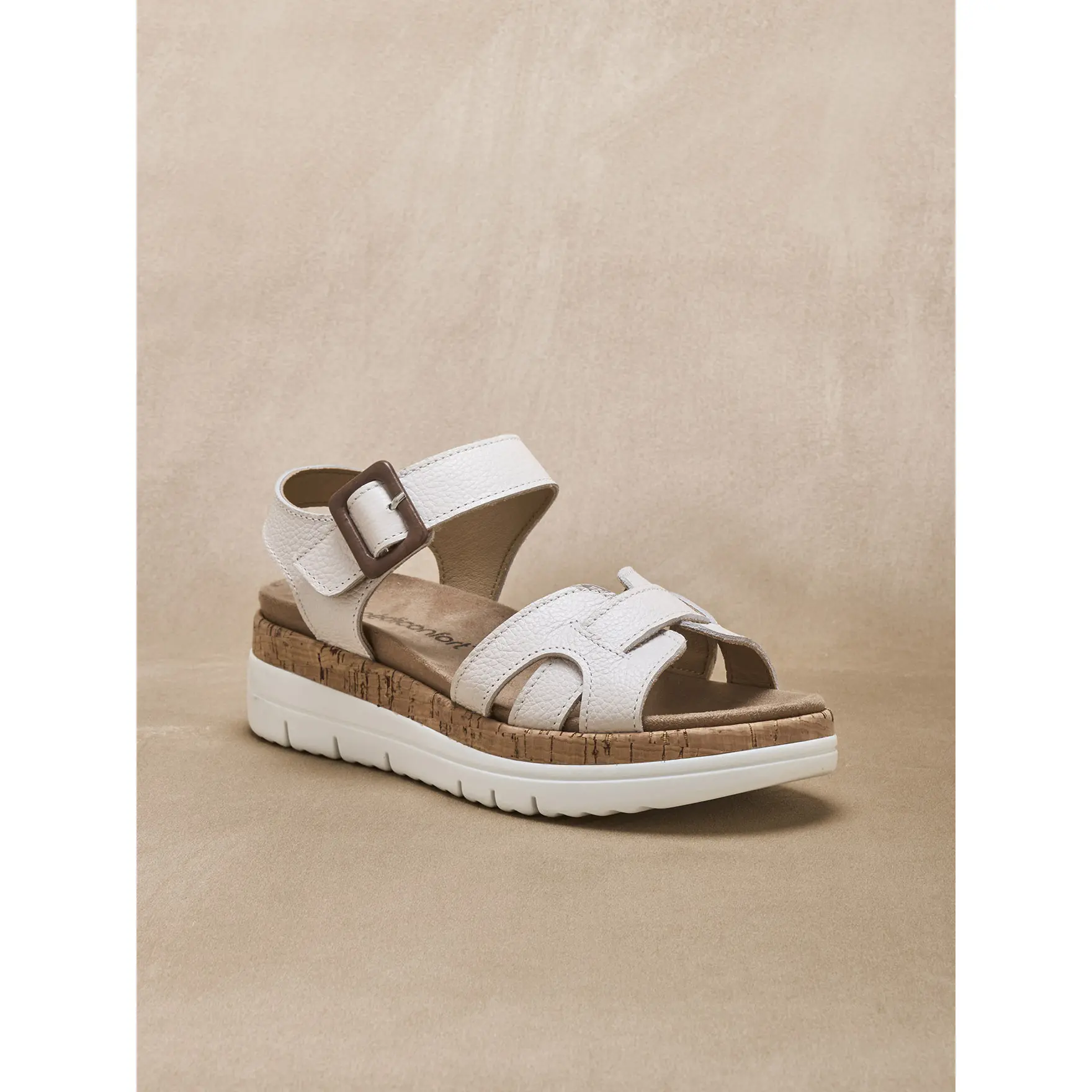 Damen Sandalen mit Klettverschluss und herausnehmbarer Sohle Pédiconfort