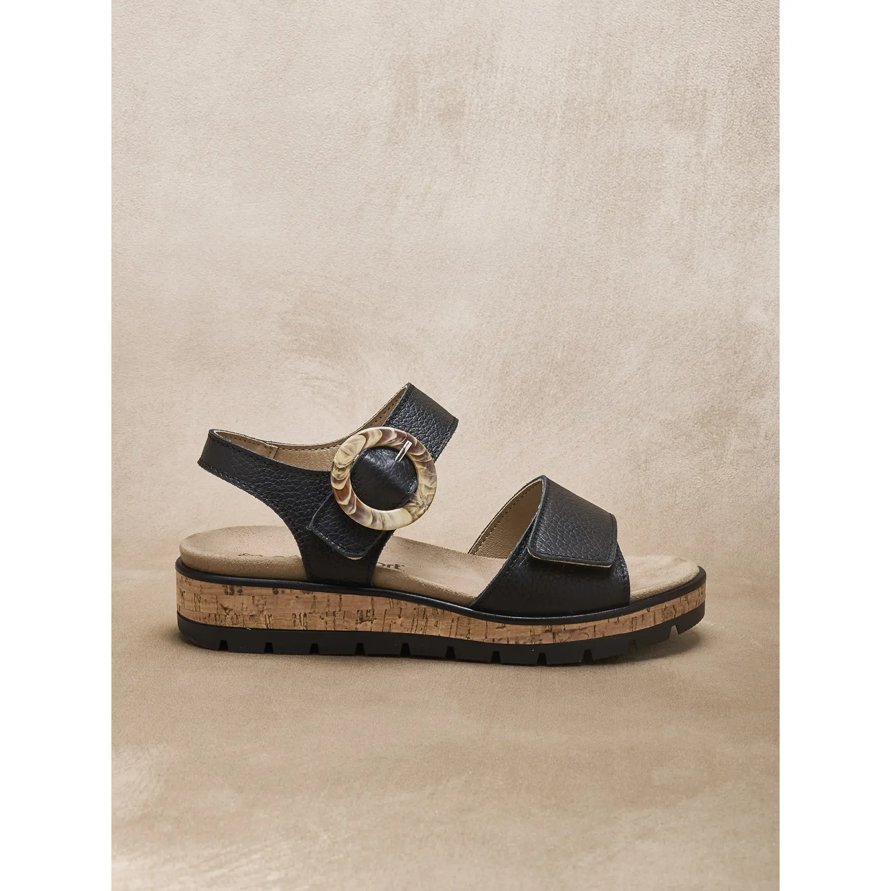 Women's removable insole Velcro sandals PÃ©diconfort