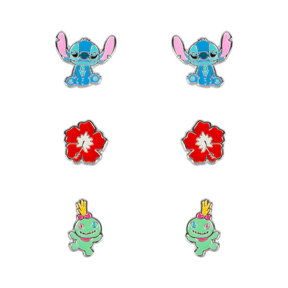 0887746846709 - Ohrringe für Mädchen Disney Stitch (x3)