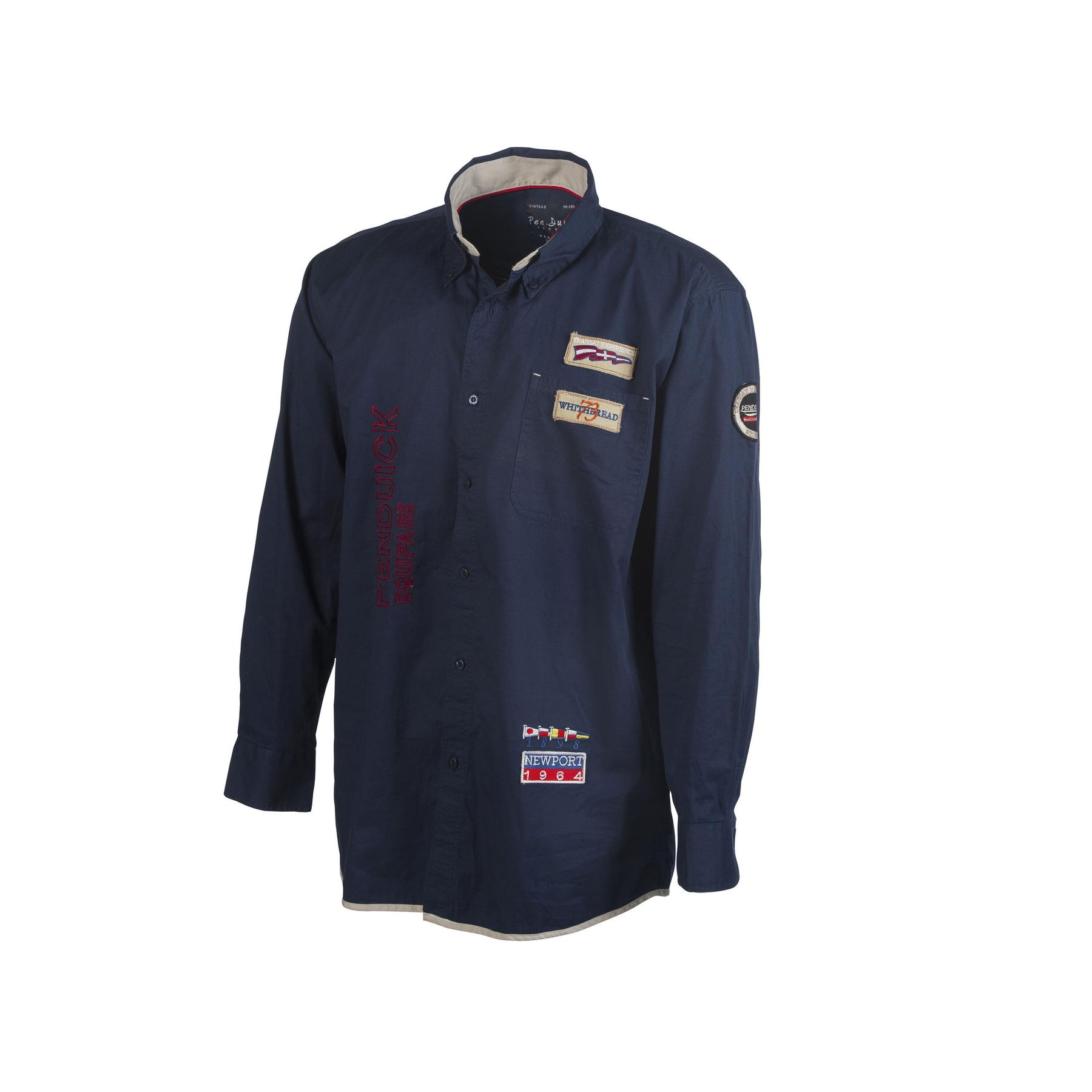 3664445016636 - Langarmhemd mit Stickereien und Aufnähern Pen Duick