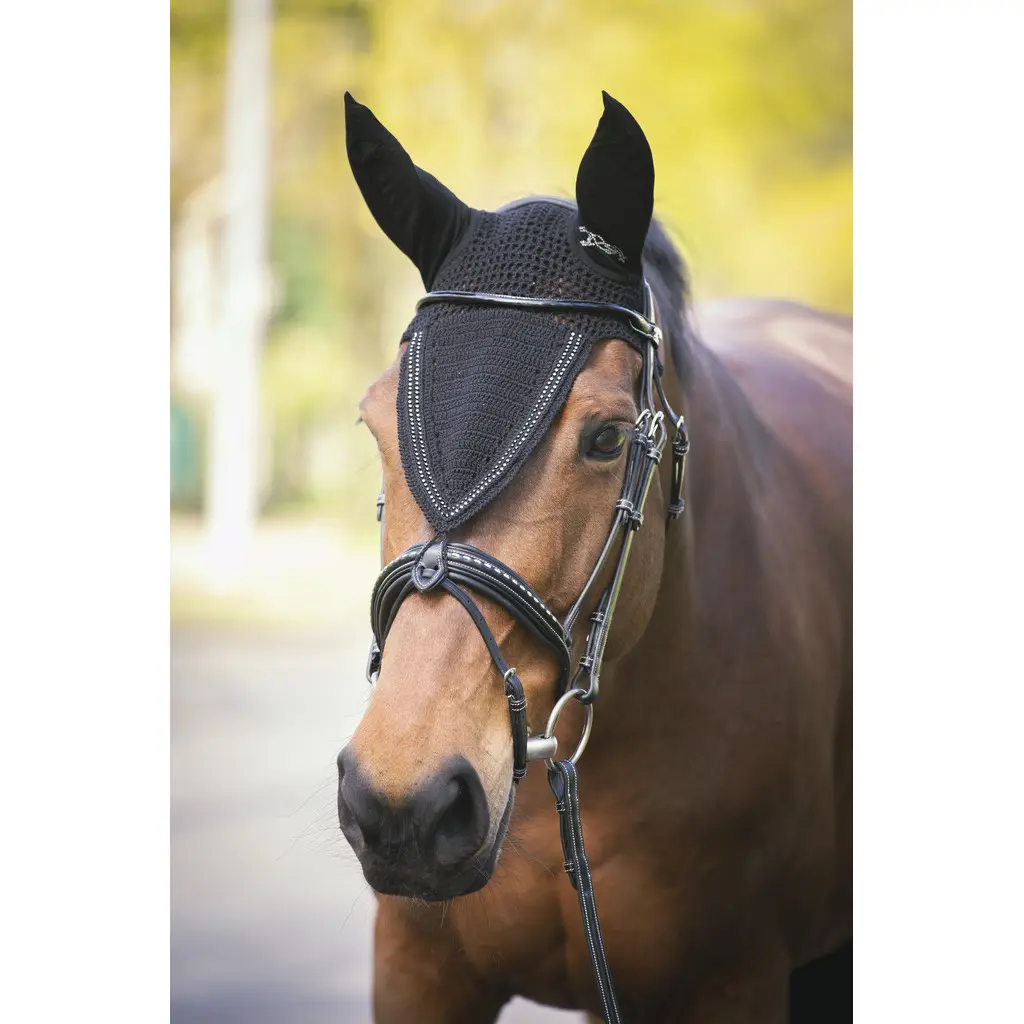 Pénélope Noir Horse Hat Strass