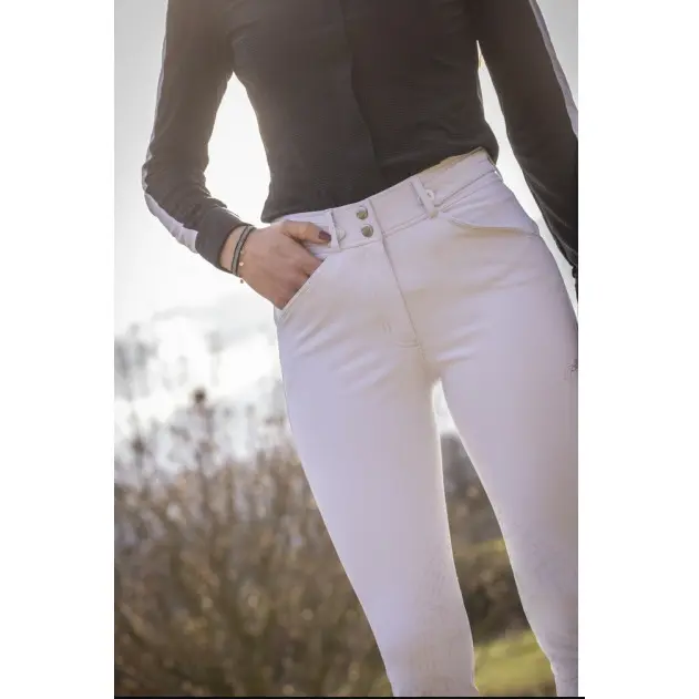 Pénélope Women's Blanc Riding Pants Élégance
