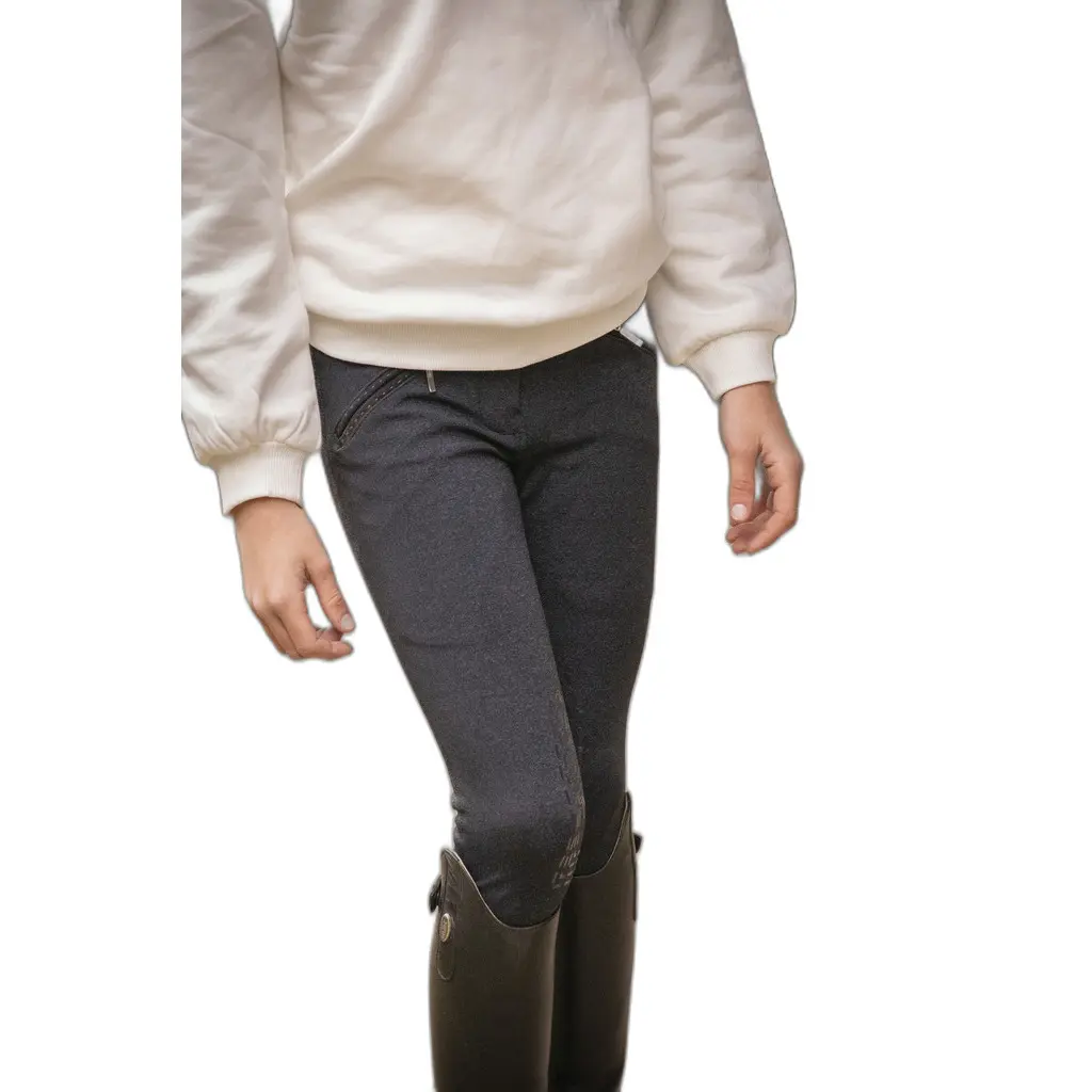 3338025762564 - Pantalon équitation mid grip fille Romy