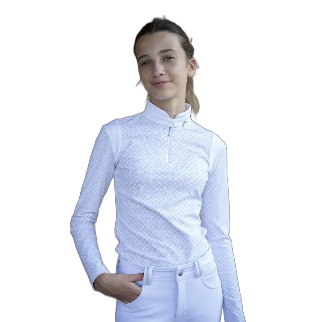Meilleurs prix pour Polo d'équitation de concours manches longues fille Penelope Seville
