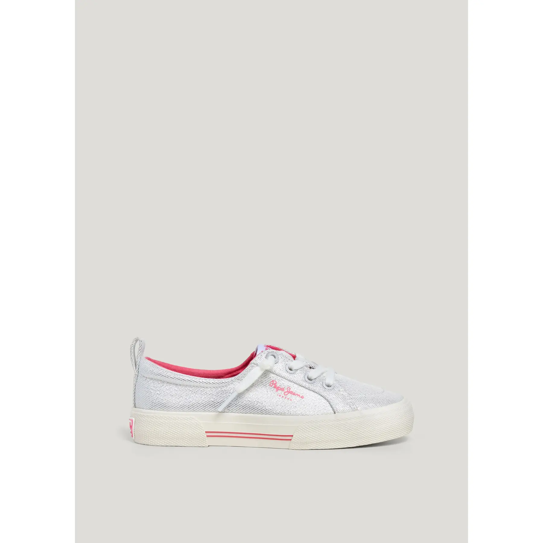 Pepe Jeans Girls Argenté Trainers Kenton Chic
