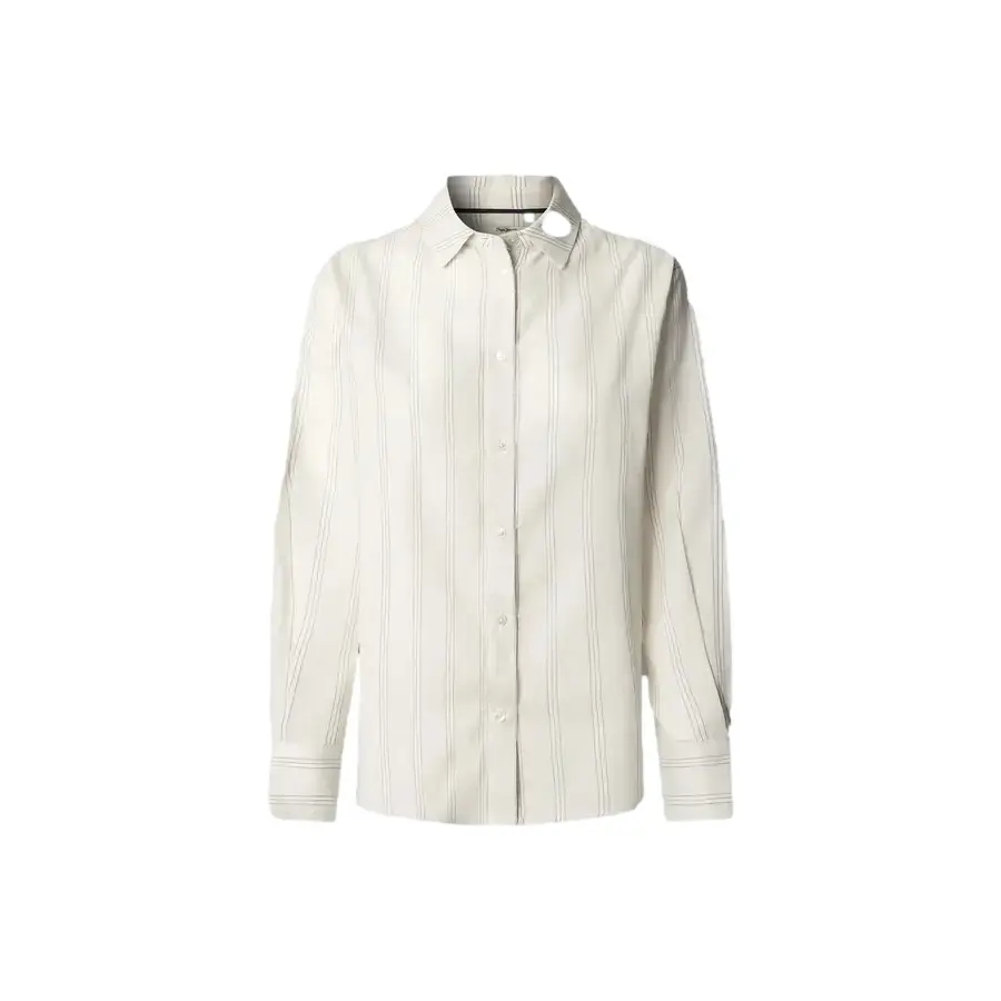 Pepe Jeans Women's Beige Long Sleeve Shirt Bain