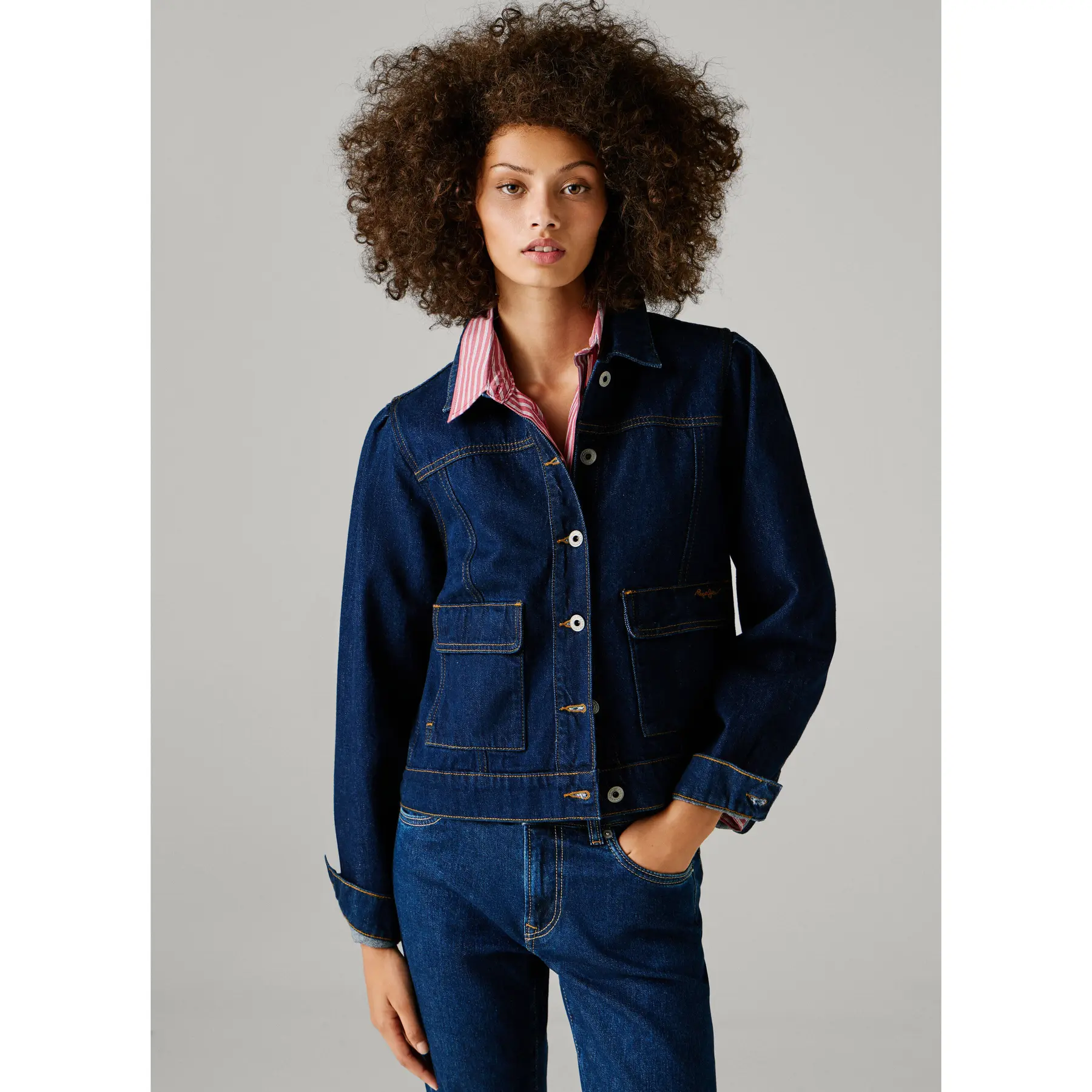 Pepe Jeans Women's Bleu Denim Jacket Sunny