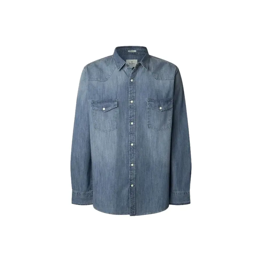 Image of Langarmhemd aus Jeansstoff Pepe Jeans
