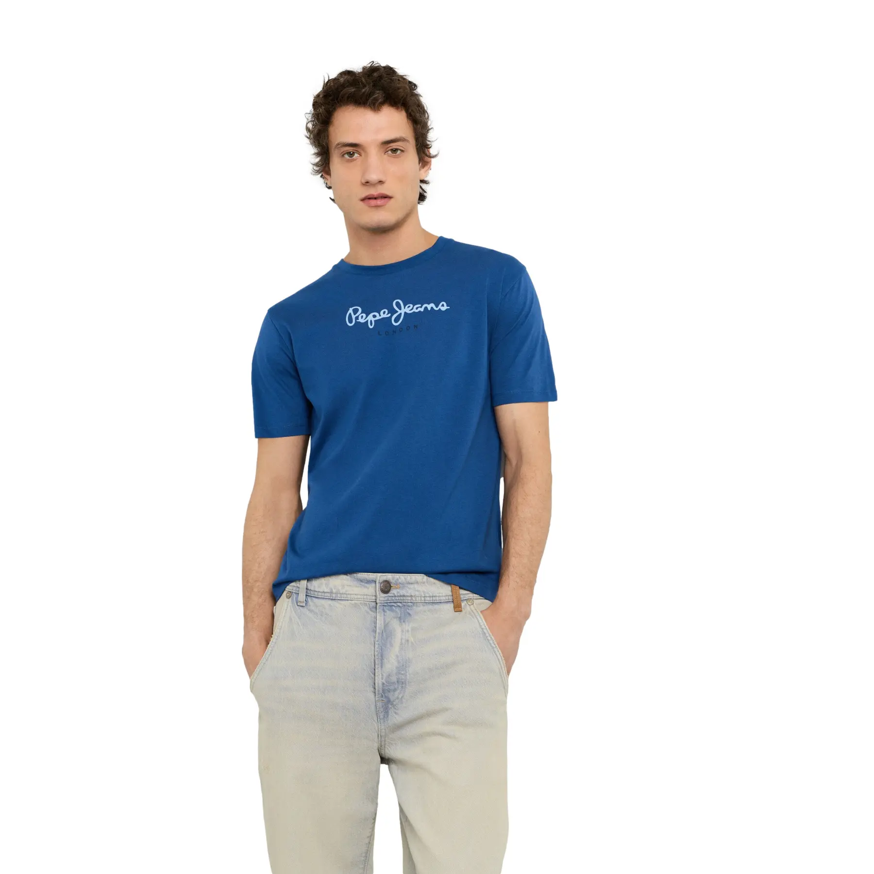 Pepe Jeans Men's Bleu T-Shirt Eggo