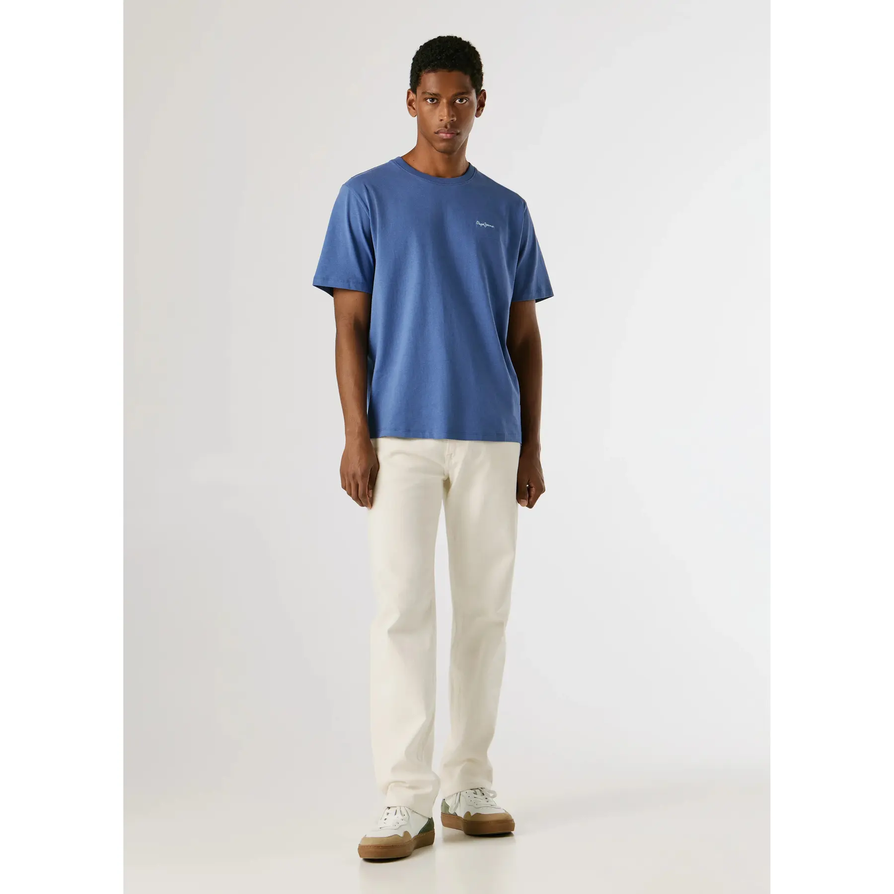 Pepe Jeans Men's Bleu T-Shirt Contrast Connor