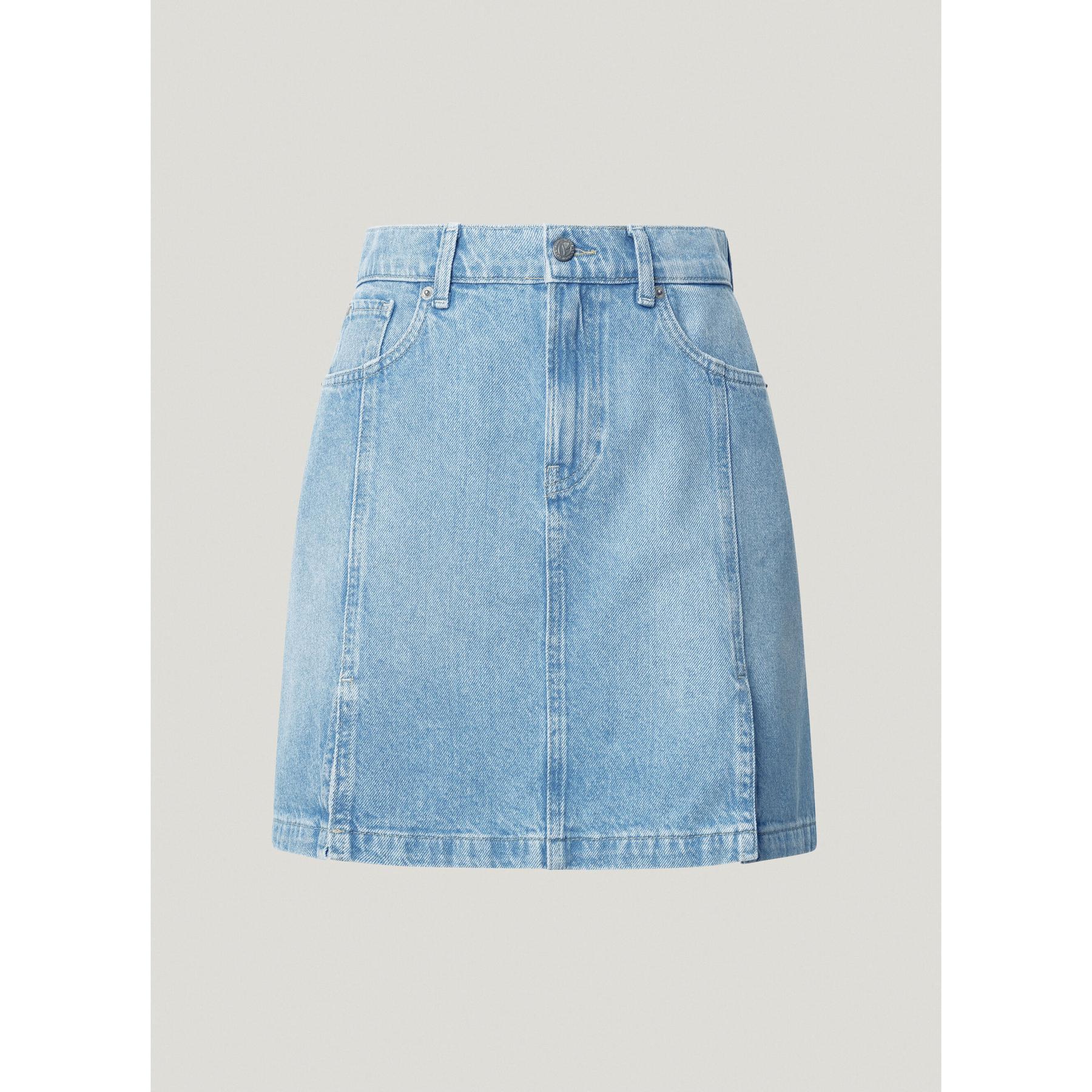 Gonna in denim da donna  HW Slit Mini