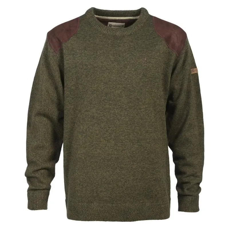 Pull brodé col rond PERCUSSION