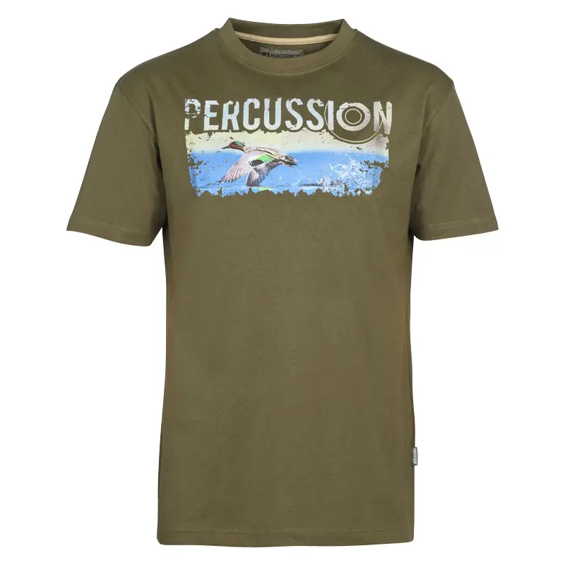 Meilleurs prix pour T-shirt sérigraphié canard PERCUSSION