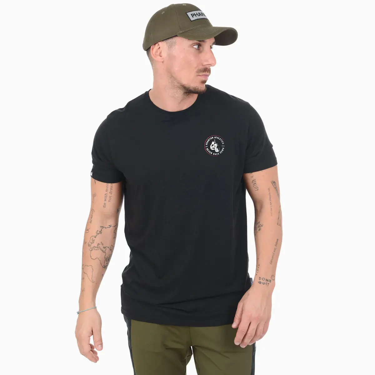 T-Shirt Never Back Down - Noir - male - Size: S