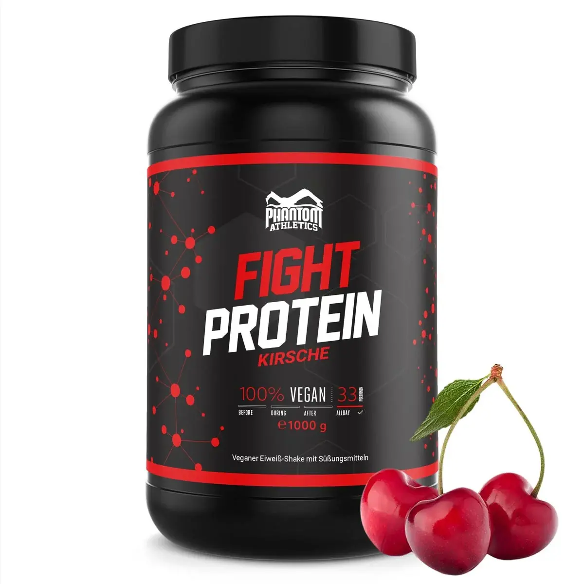 Protein Fight Kirsche - Noir - unisex - Size: 1000 g