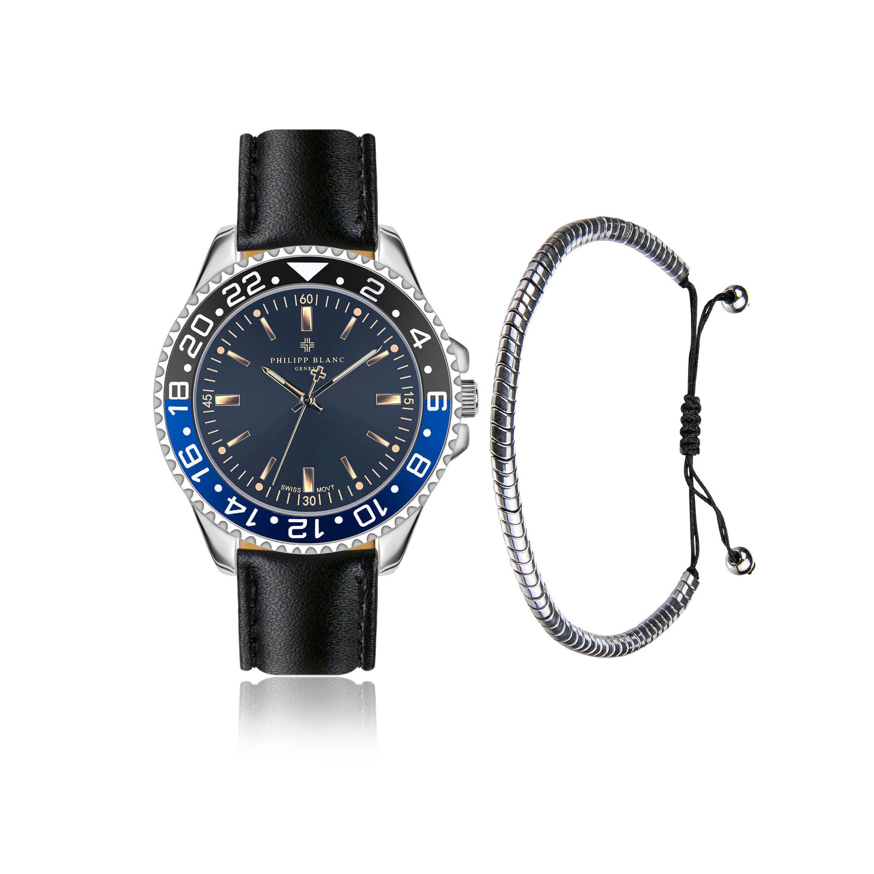 7756613182079 - Uhr mit gepolstertem und glattem Armband Bulle