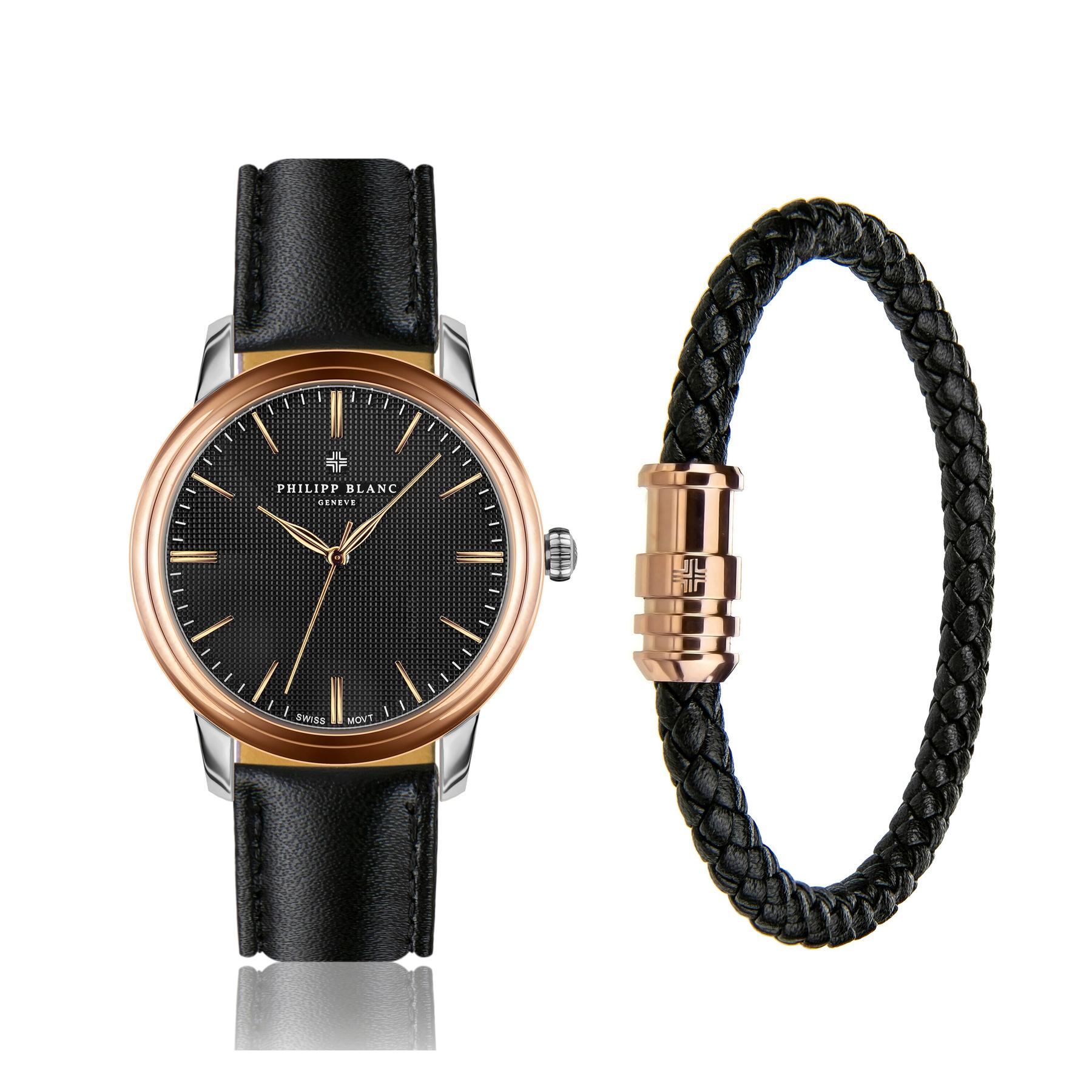 7756613346273 - Uhr und Lederarmband Zurich