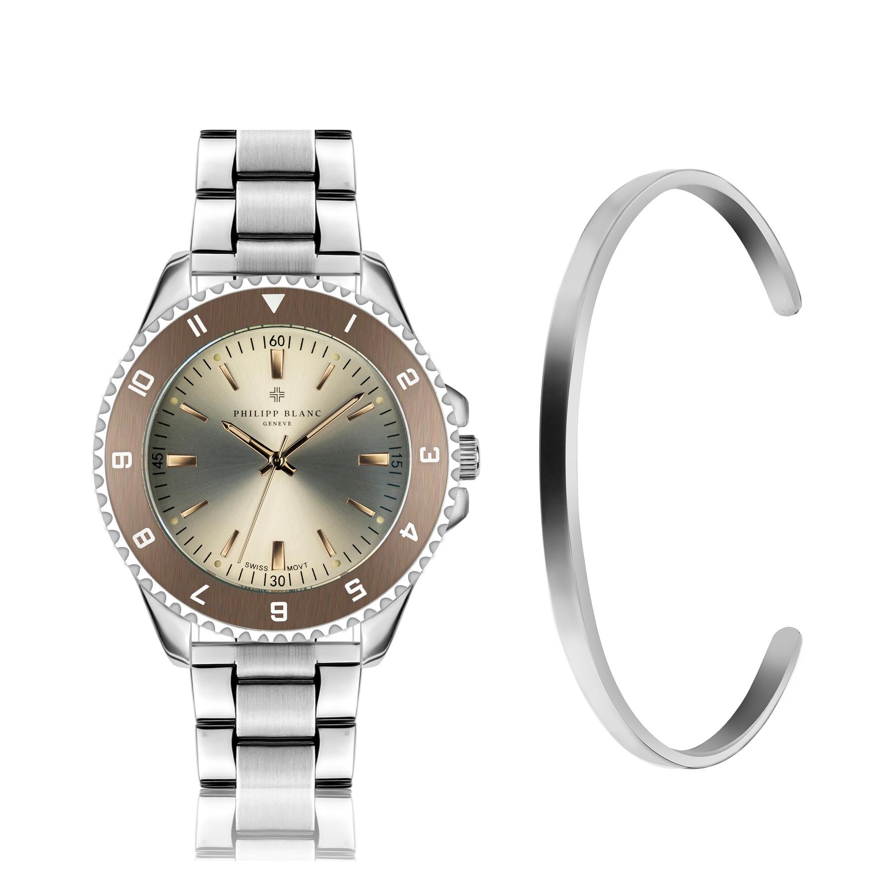 7756613346655 - Uhr und Armband aus Silber Avenches