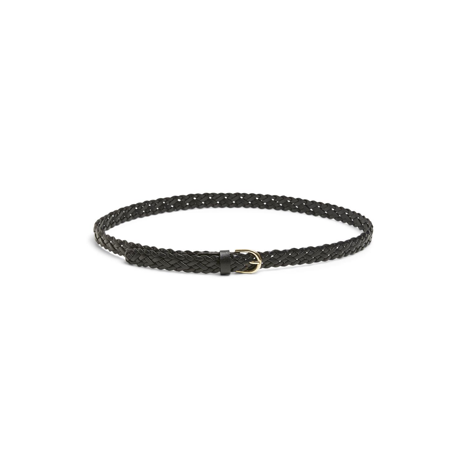5713235928135 - - Gewebter Ledergürtel mit goldener Schnalle in Schwarz-Black 5713235928135 - - Gewebter Ledergürtel mit goldener Schnalle in Schwarz-Black